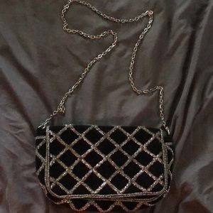 Cute black and silver purse